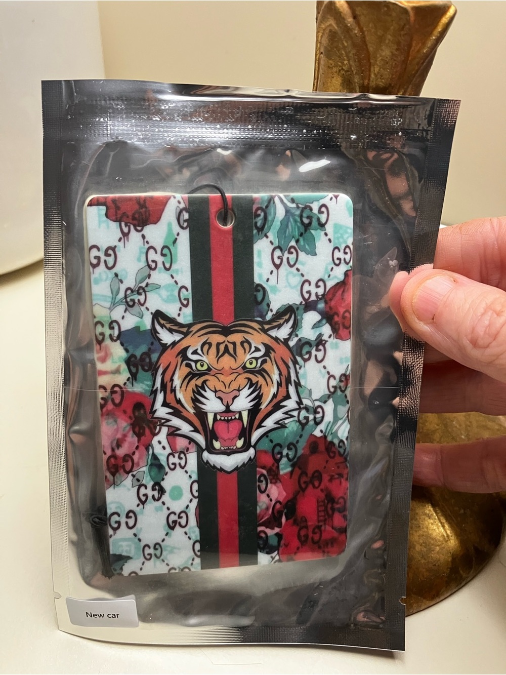 Tiger and GG monogram Hanging Air Freshener - for car/ house- New car scent - Picture 2 of 3